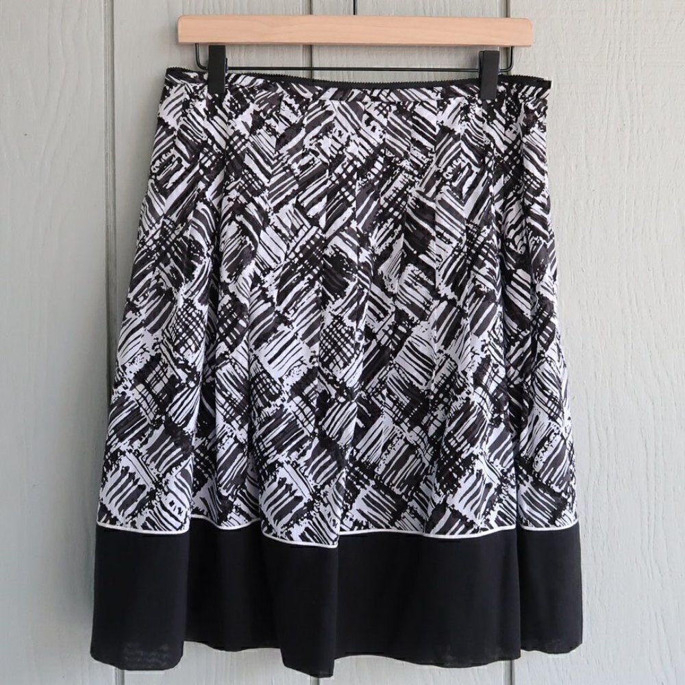 TALBOTS Pleated Cotton/Silk Skirt 